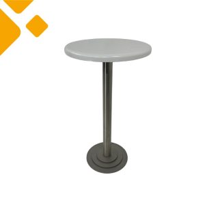 Stehtisch mit Rundsockel, Höhe: 1,10m, rund, weiß: "ADAM" Platte 0,80m; "GALA" Platte 0,60 cm.