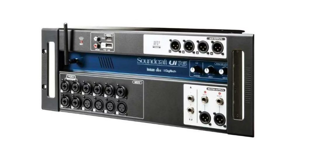 Mischpult Soundcraft UI16, Rackmixer, Steuerung per iPad