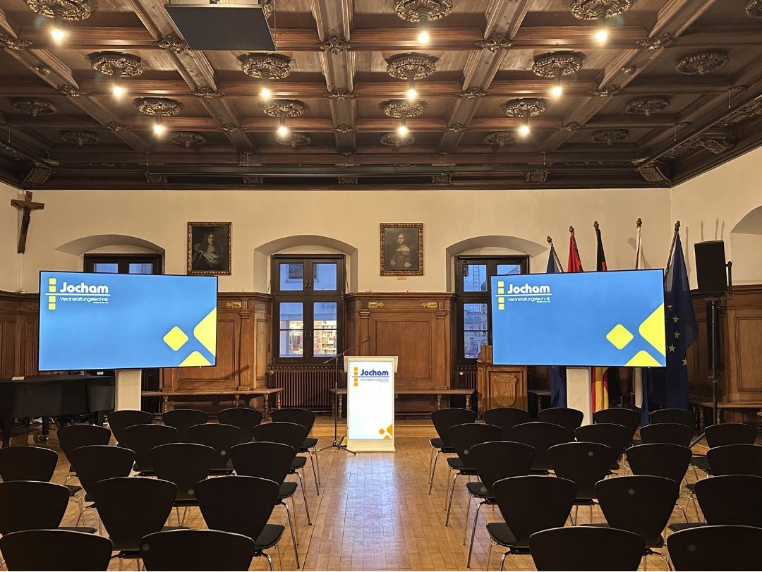 Rednerpult weiß, integriertes Display – Bild 5