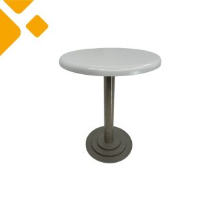 Bistrotisch mit Rundsockel rund, weiß, Höhe: 0,78m: KURT Platte: 0,80cm; EGON Platte: 0,60cm.
