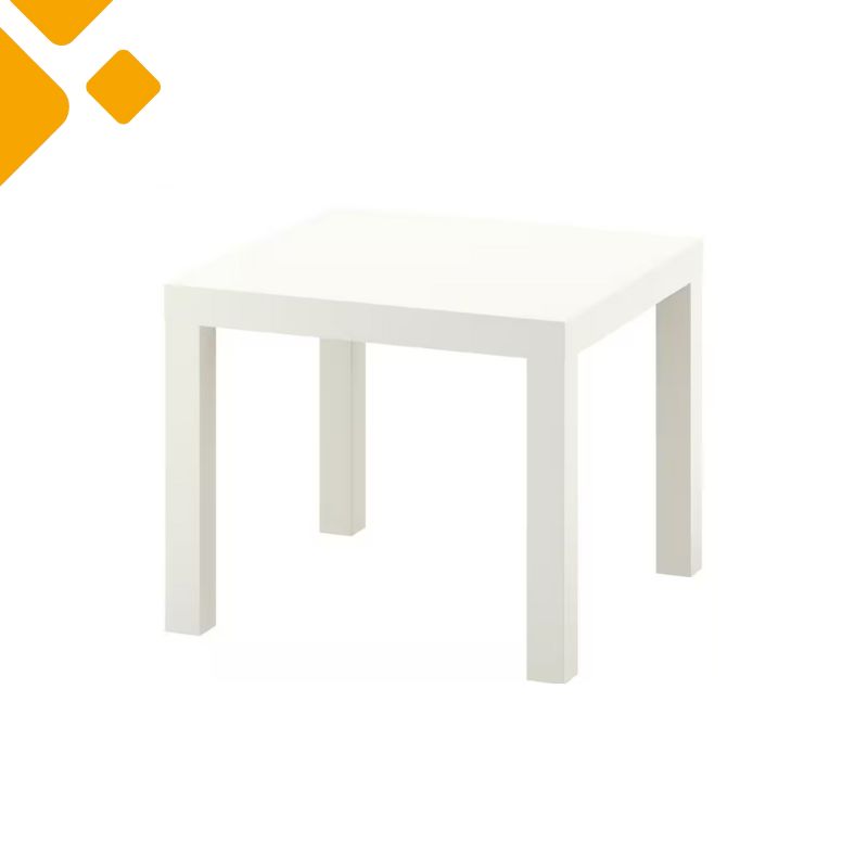 Beistelltisch "RALF", Holz, weiß, 0,55m x 0,55m