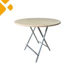 Stehtisch "FINN", Klappfuß, Höhe: 1,10m, Platte: 1,20m, rund, Fichte