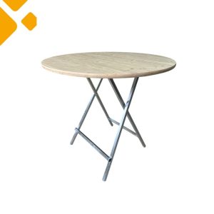 Stehtisch "FINN", Klappfuß, Höhe: 1,10m, Platte: 1,20m, rund, Fichte